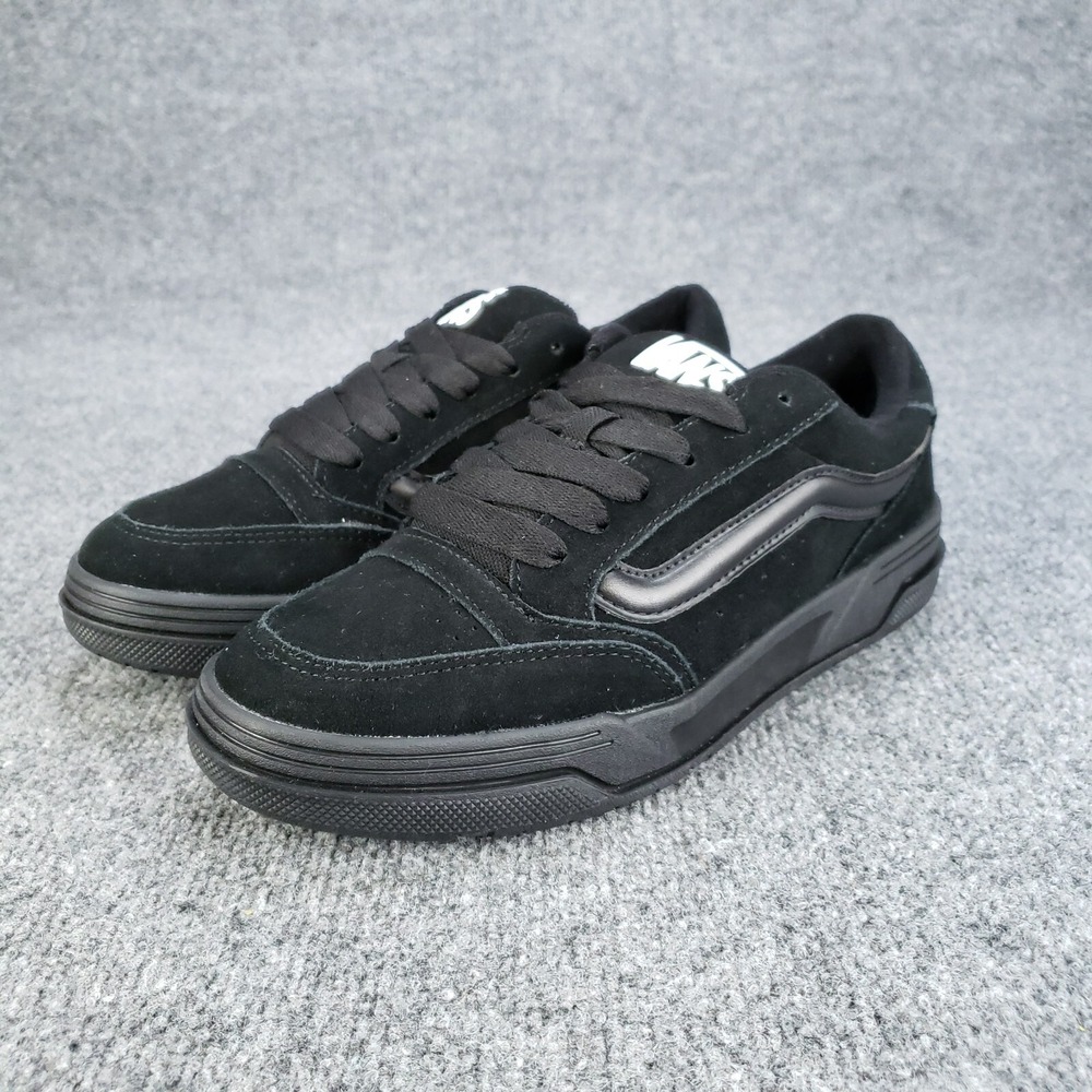 Vans Hylane Shoes Mens Size 8.5 Triple Black Skate Casual Sneakers Fat Tongue‎ - Picture 12 of 16
